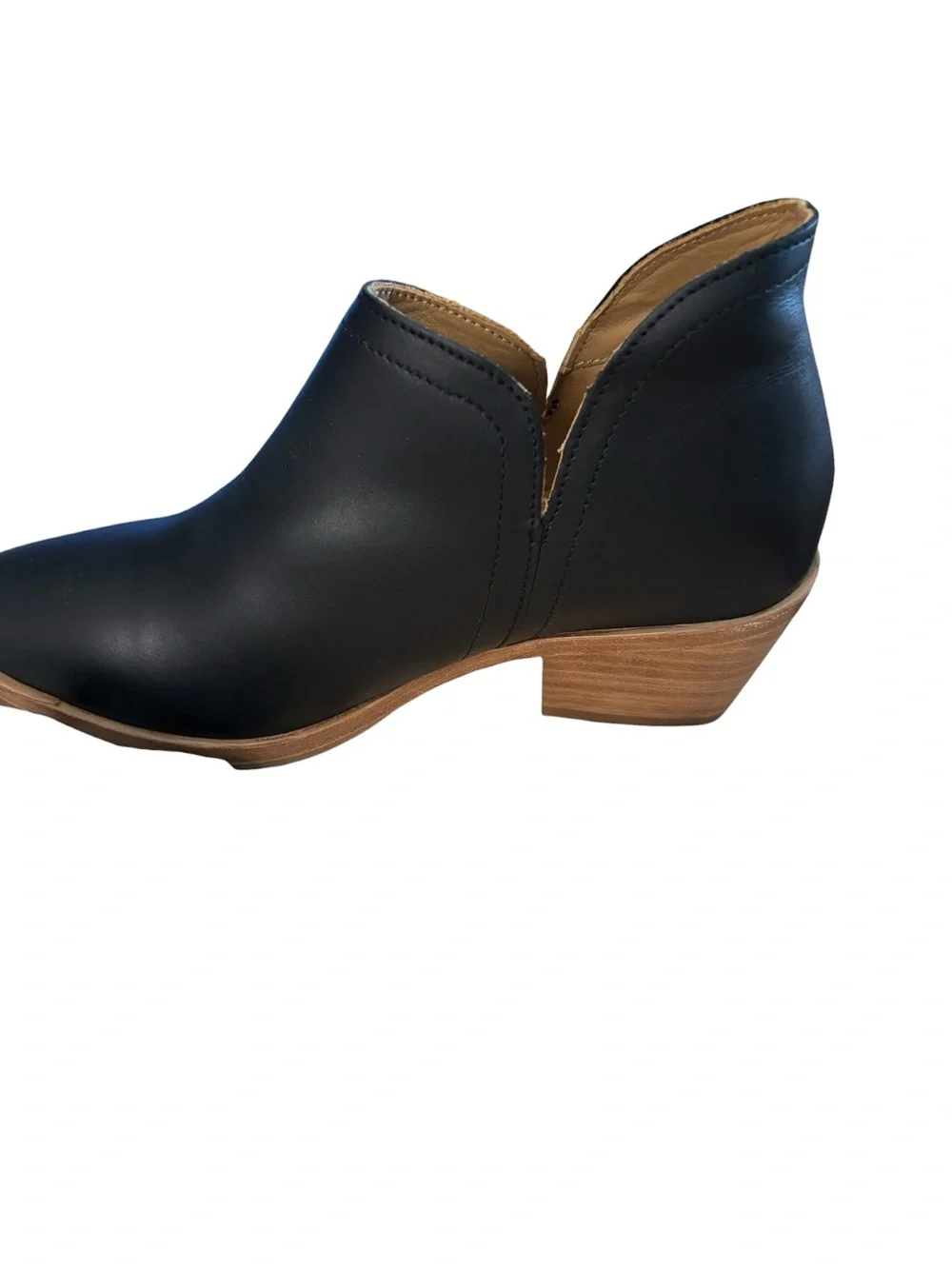 Nisolo Mia Black Leather Low Stacked Heel Chelsea Ankle Boots New in Dustbag